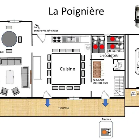 Poigniere 17 Pers Jacuzzi, Baby-foot, 30 Min *