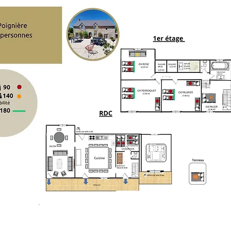 La Clef Decamp Poigniere 17 Pers Jacuzzi, Baby-foot, 30 Min